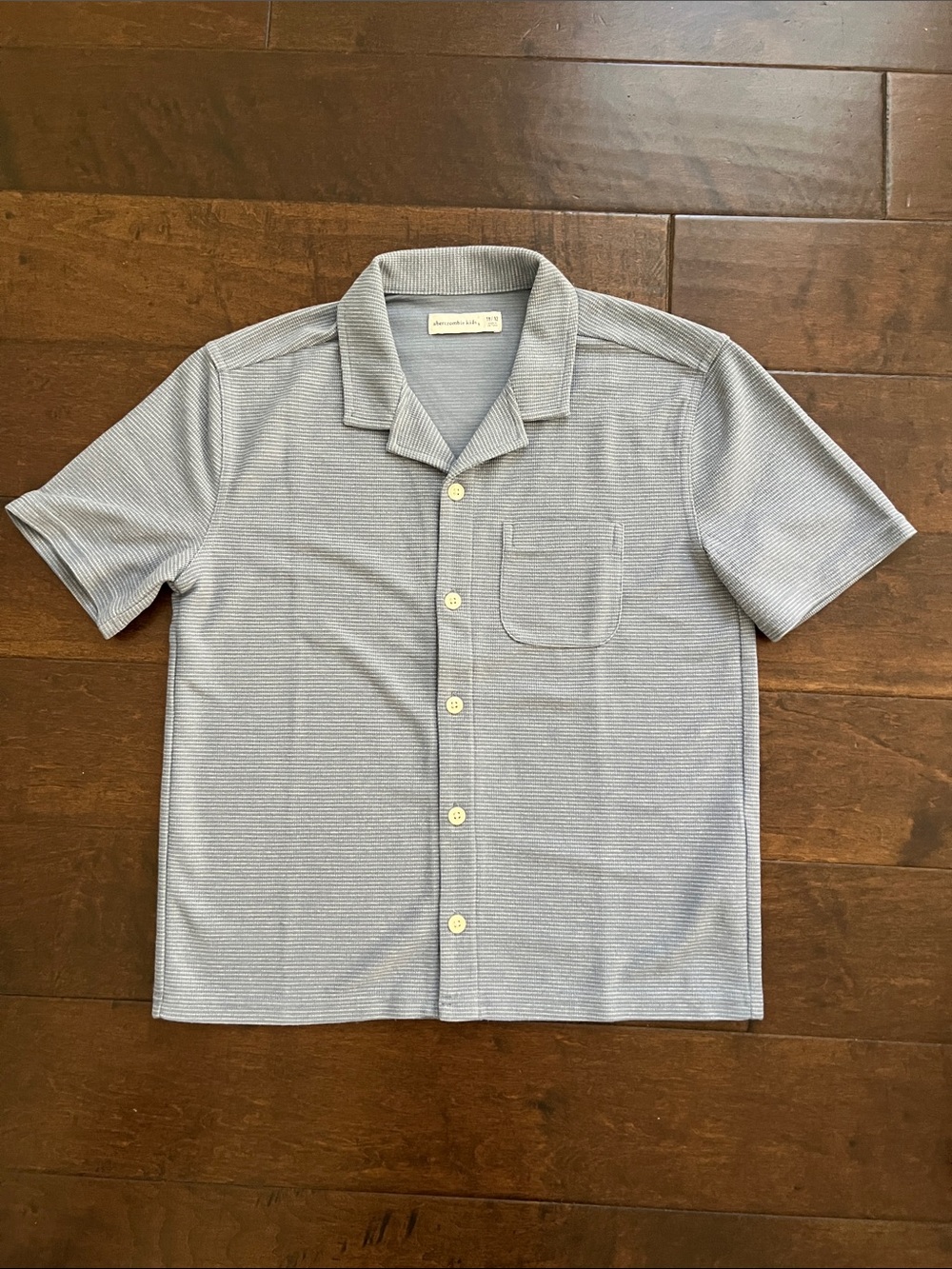 abercrombie kids Light Blue Short-Sleeve Button-Down Shirt